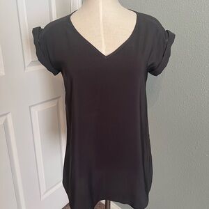 Express Dark Grey V-Neck Women's Top